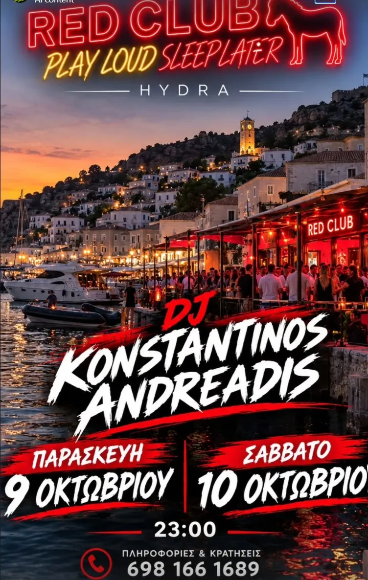 DJ Konstantinos Andreadis at RED Club — Friday 9 October